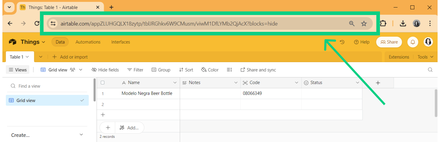 Airtable URL